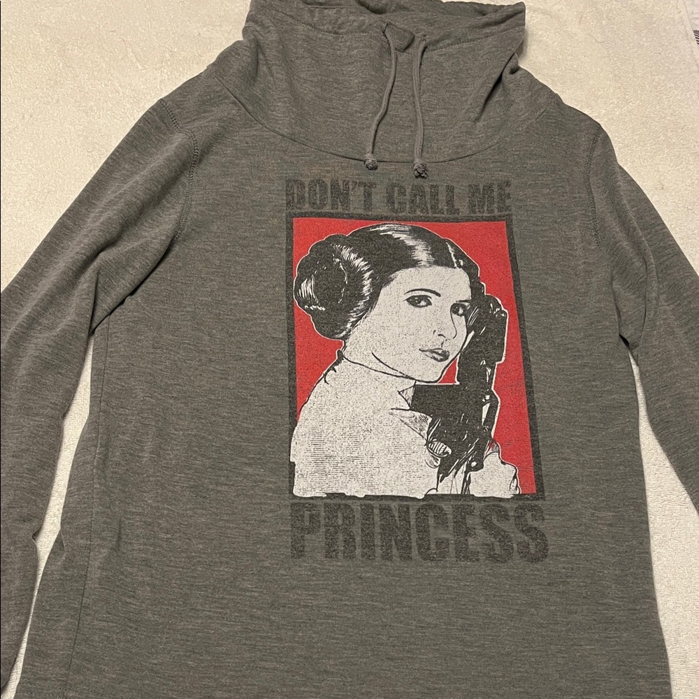 Star Wars Gray 'Don't Call Me Princess' Pullover Hoodie